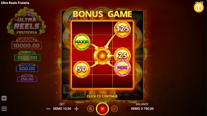 Ultra Reels Fruteria – Hold and Win ruumi käivitamine
